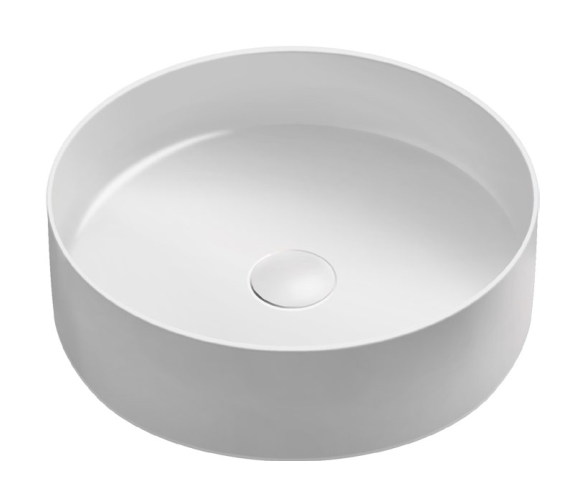 Artistic Ceramic Matte White Above Counter Basin
