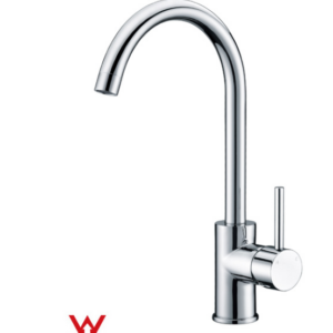 Aqua Series Gooseneck Kitchen Mixer – Chrome Finish