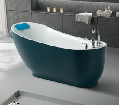 Dual Tone Freestanding Bathtub – Gloss White / Colour Exterior