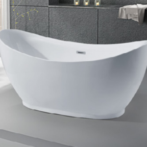 Sculpted Freestanding Bathtub – Gloss White Finish