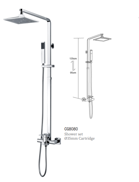 NOVA Series Twin Shower Set – Chrome Finish