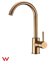 Aurex Series Gooseneck Basin Mixer – Brushed Copper Finish